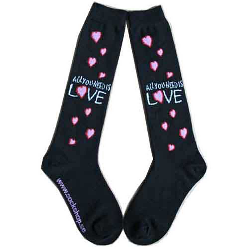 The Beatles Ladies Knee High Socks All You Need Is Love