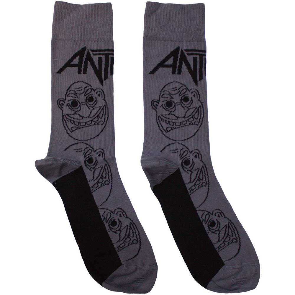 Anthrax Unisex Ankle Socks Faces Pattern Mono