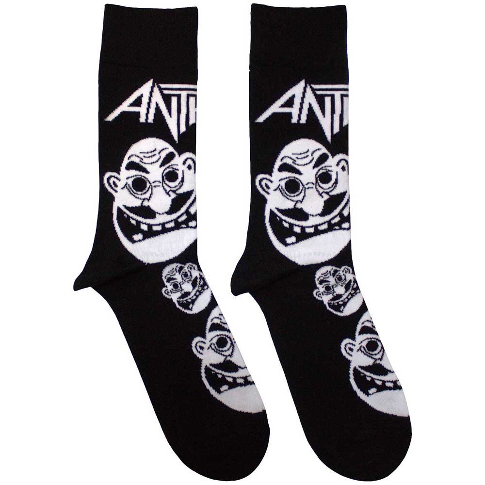 Anthrax Unisex Ankle Socks Faces Pattern B&W