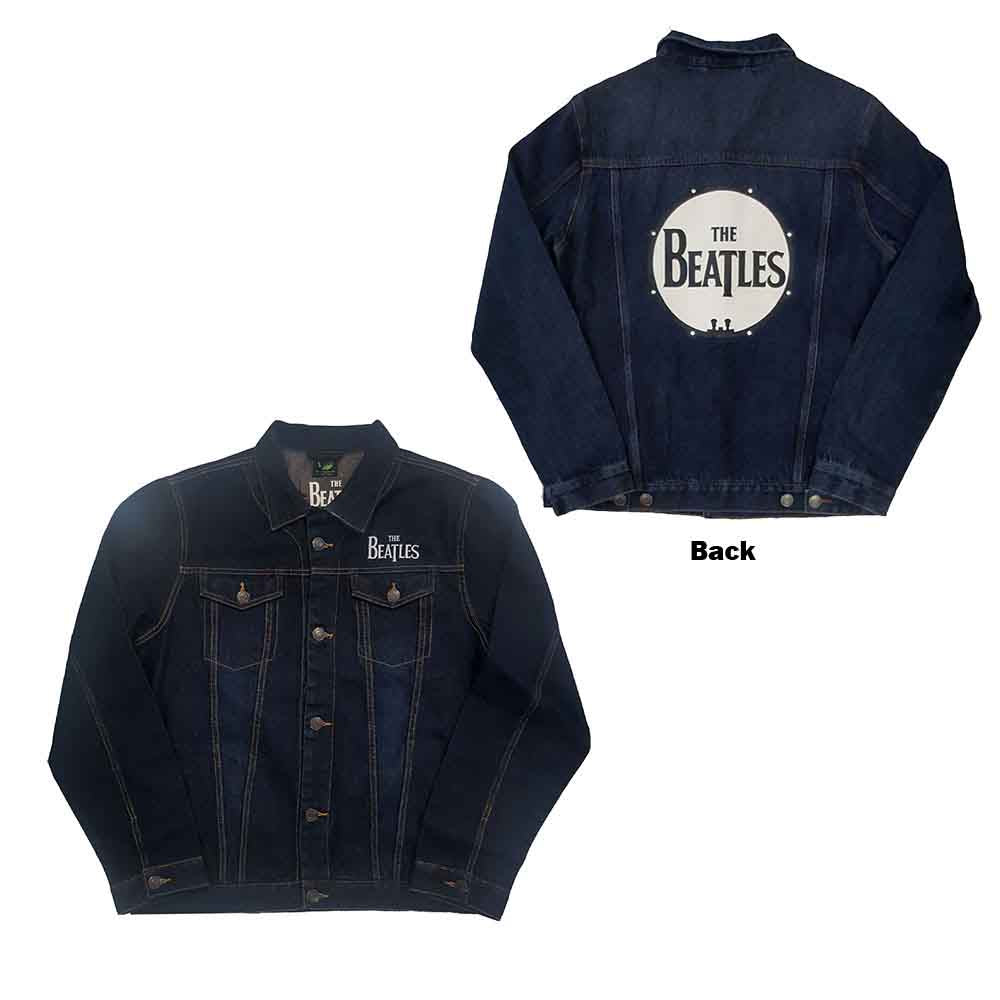 The Beatles Unisex Denim Jacket - 'Drum Logo'