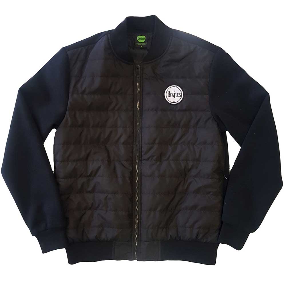The Beatles Unisex Quilted Jacket - 'Drum Logo'