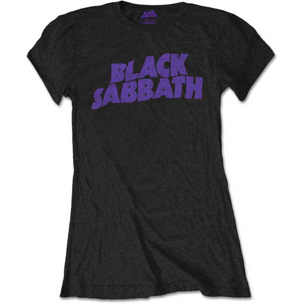 Black Sabbath Ladies Retail Pack T-Shirt Wavy Logo Vintage