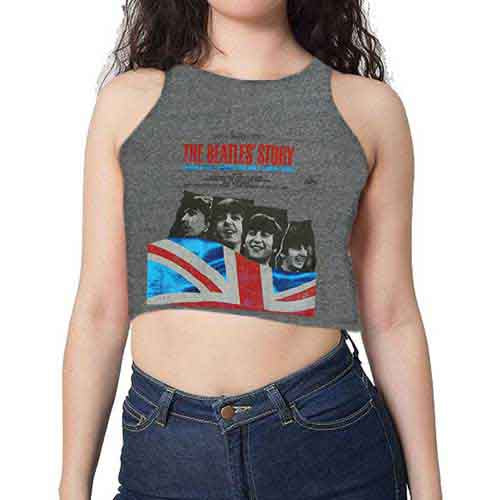 The Beatles Ladies Vest T-Shirt Beatles Story Hotfix