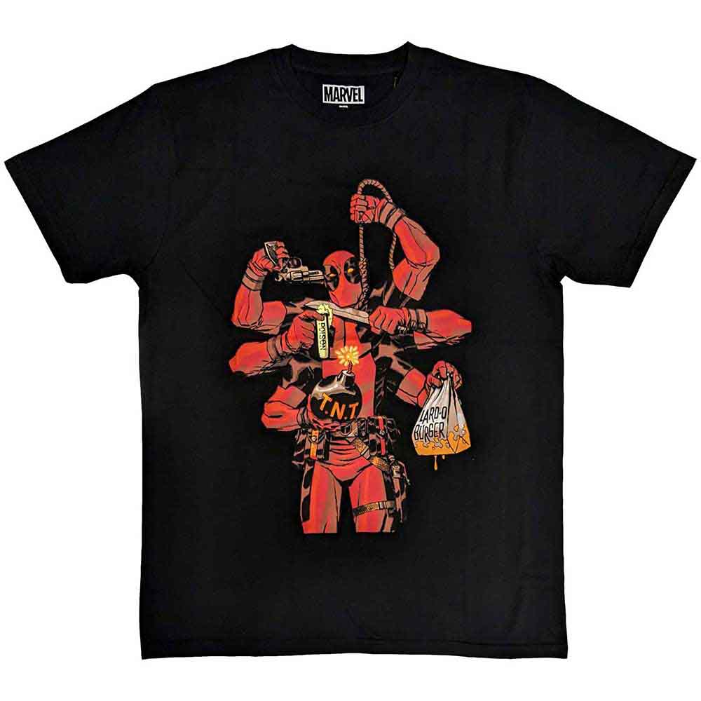 Marvel Comics Unisex T-Shirt Deadpool Arms