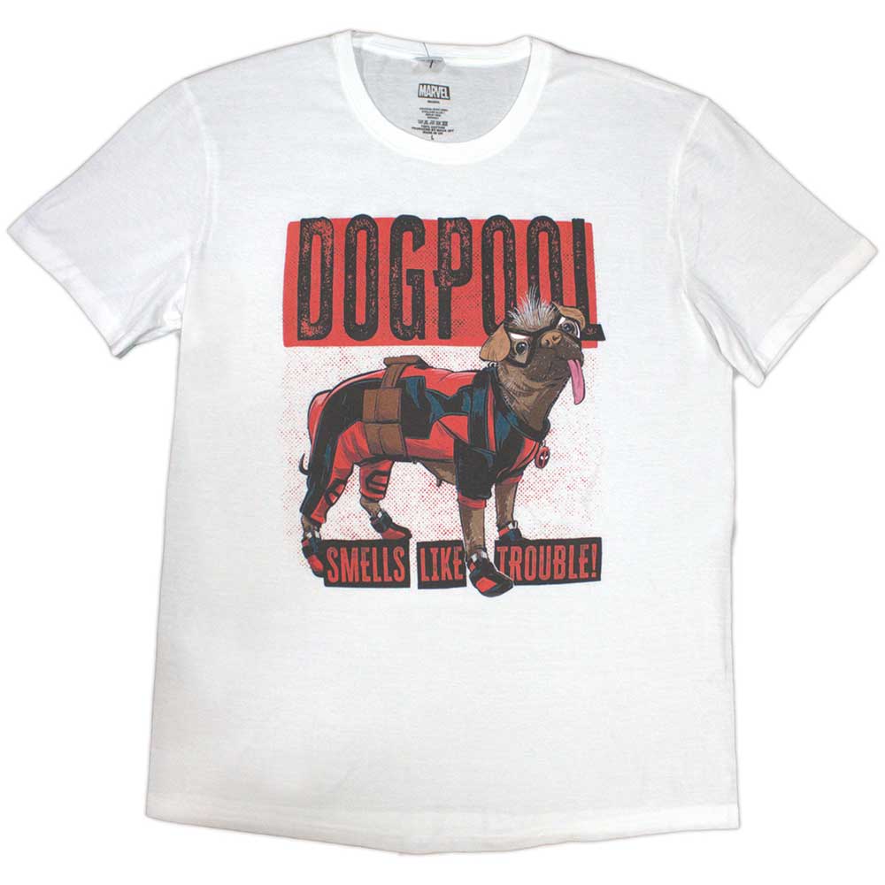 Marvel Comics Unisex T-Shirt Deadpool Dogpool Smells Like Trouble