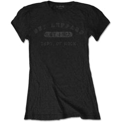 Collection of Def Leppard Ladies T-Shirt Collegiate Logo in a gallery layout