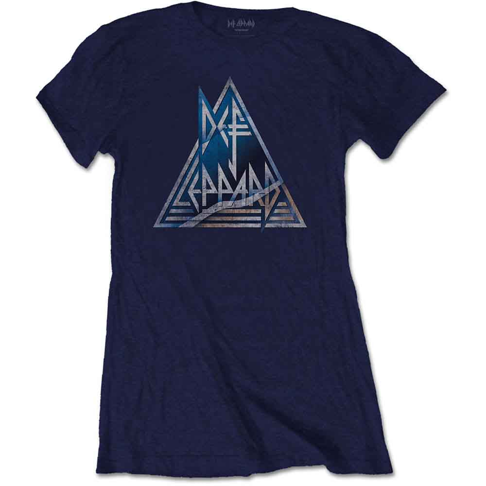 Def Leppard Ladies T-Shirt Triangle Logo