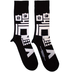 Collection of Five Finger Death Punch Unisex Ankle Socks Pixeled Skull in a gallery layout