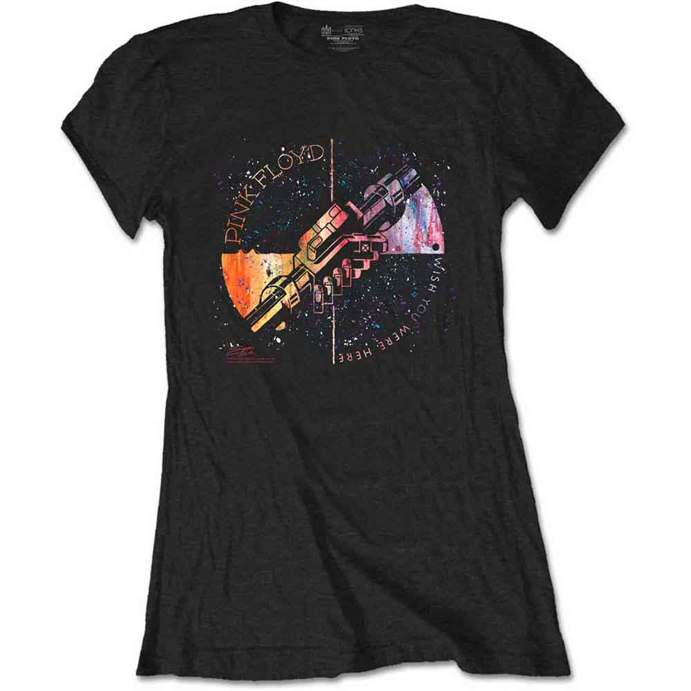 Pink Floyd Ladies T-Shirt Machine Greeting Orange