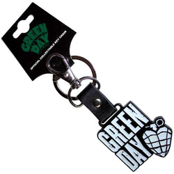 Collection of Green Day  Keychain Stacked Logo & Grenade in a gallery layout