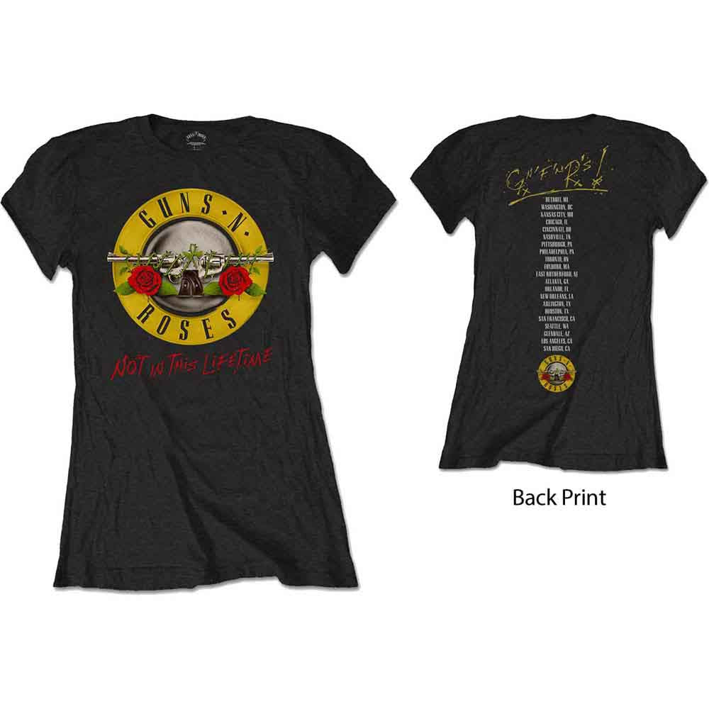 Guns N' Roses Ladies T-Shirt Not In This Lifetime Tour