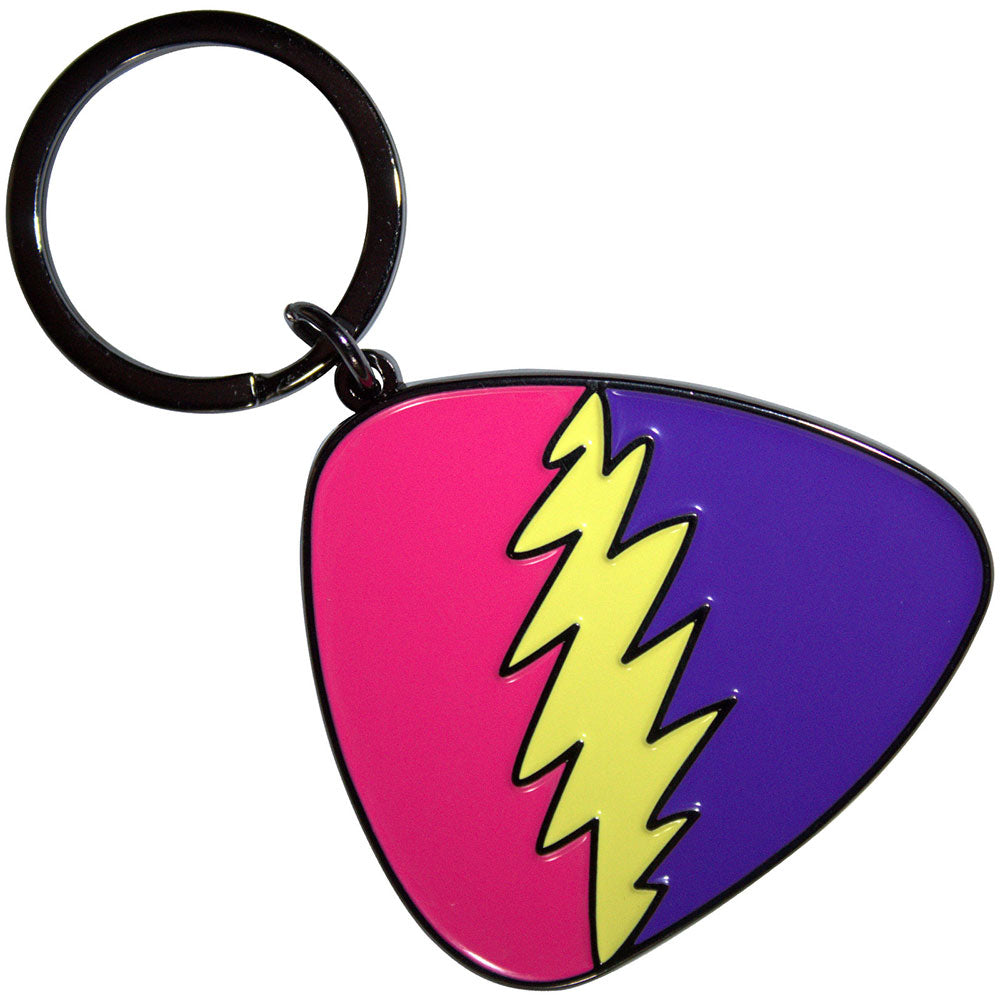 Grateful Dead  Keychain Pink/Purple Plectrum