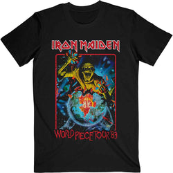 Collection of Iron Maiden Unisex T-Shirt World Piece Tour '84 V.1. in a gallery layout