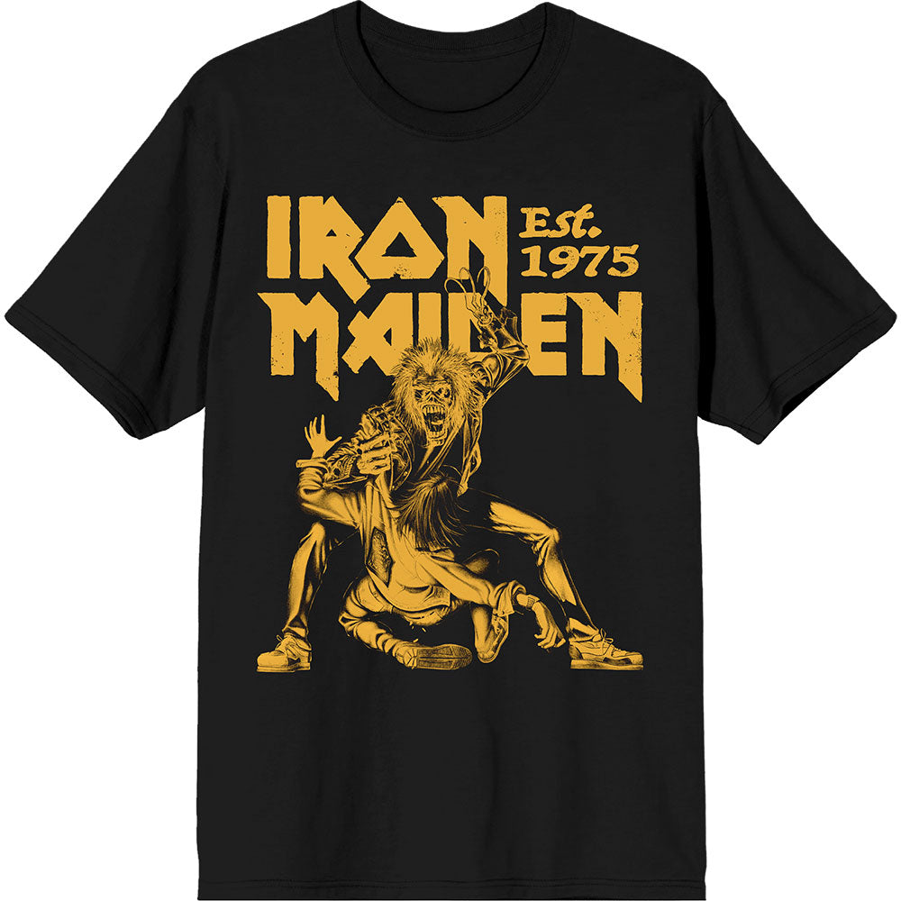 Iron Maiden Unisex T-Shirt Est. 1975 Claw Yellow Graphic