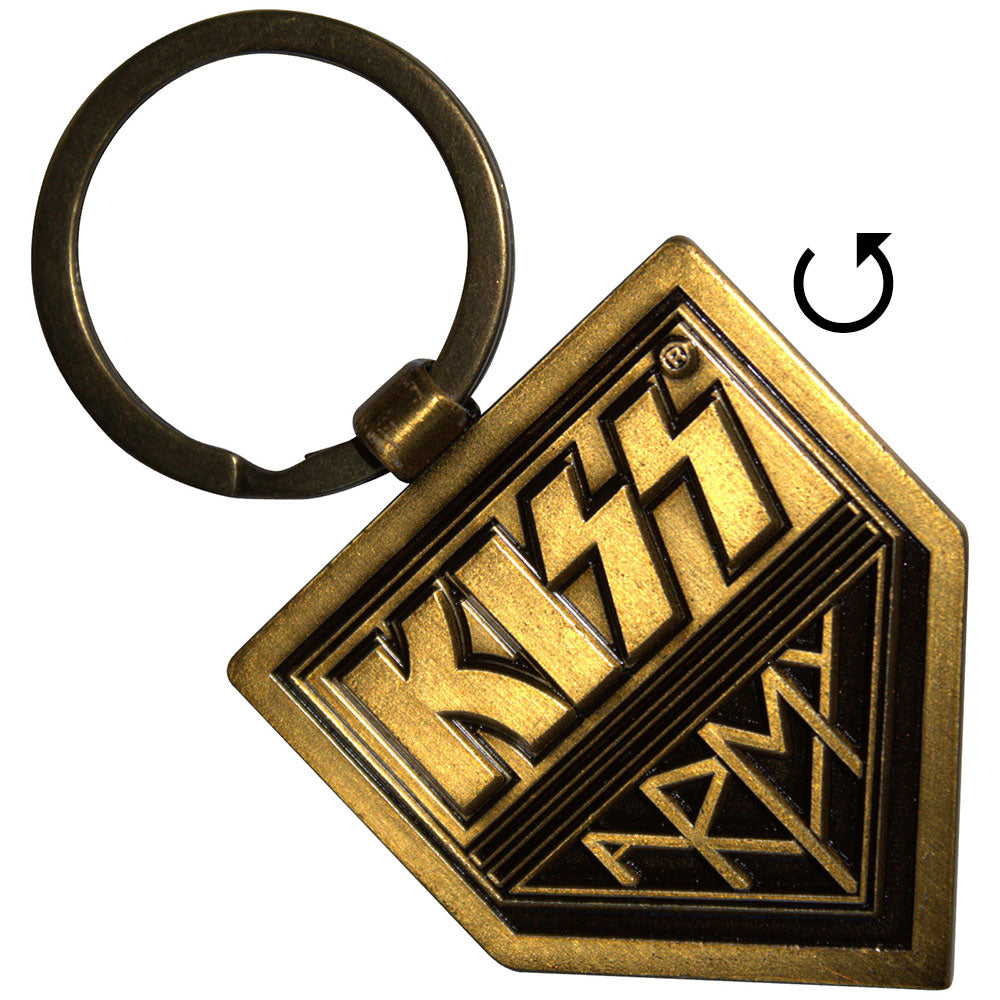 KISS  Keychain Gold Army Pennant