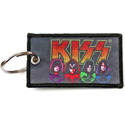 Collection of KISS  Patch Keychain Faces & Icons in a gallery layout