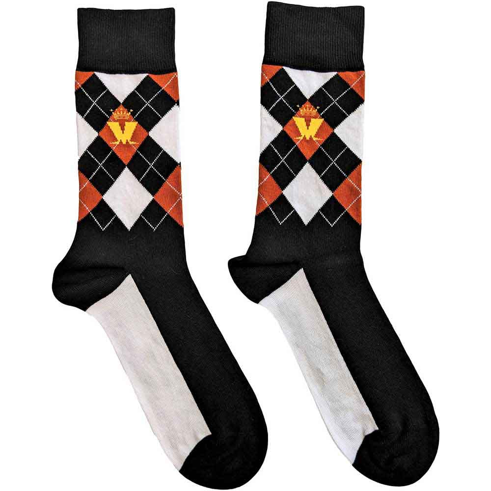 Madness Unisex Ankle Socks Crown & M Brown Diamond
