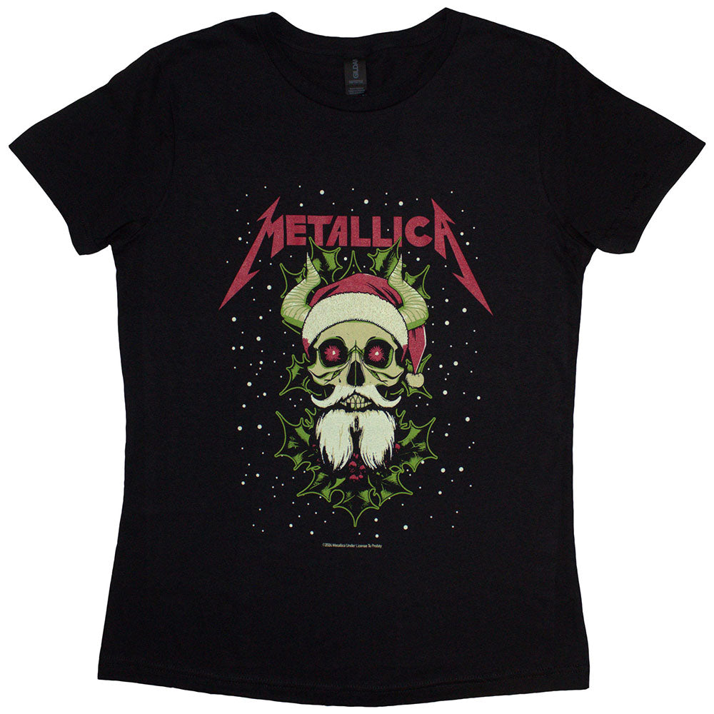 Metallica Ladies T-Shirt - 'Santa Horns'