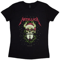 Collection of Metallica Ladies T-Shirt - 'Santa Horns' in a gallery layout
