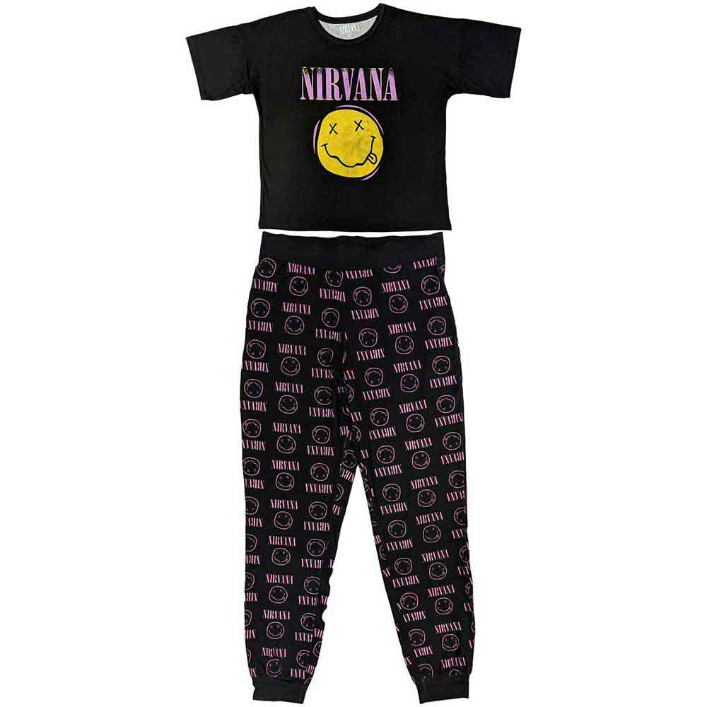 Nirvana Ladies Pyjamas Xerox Smile Pink