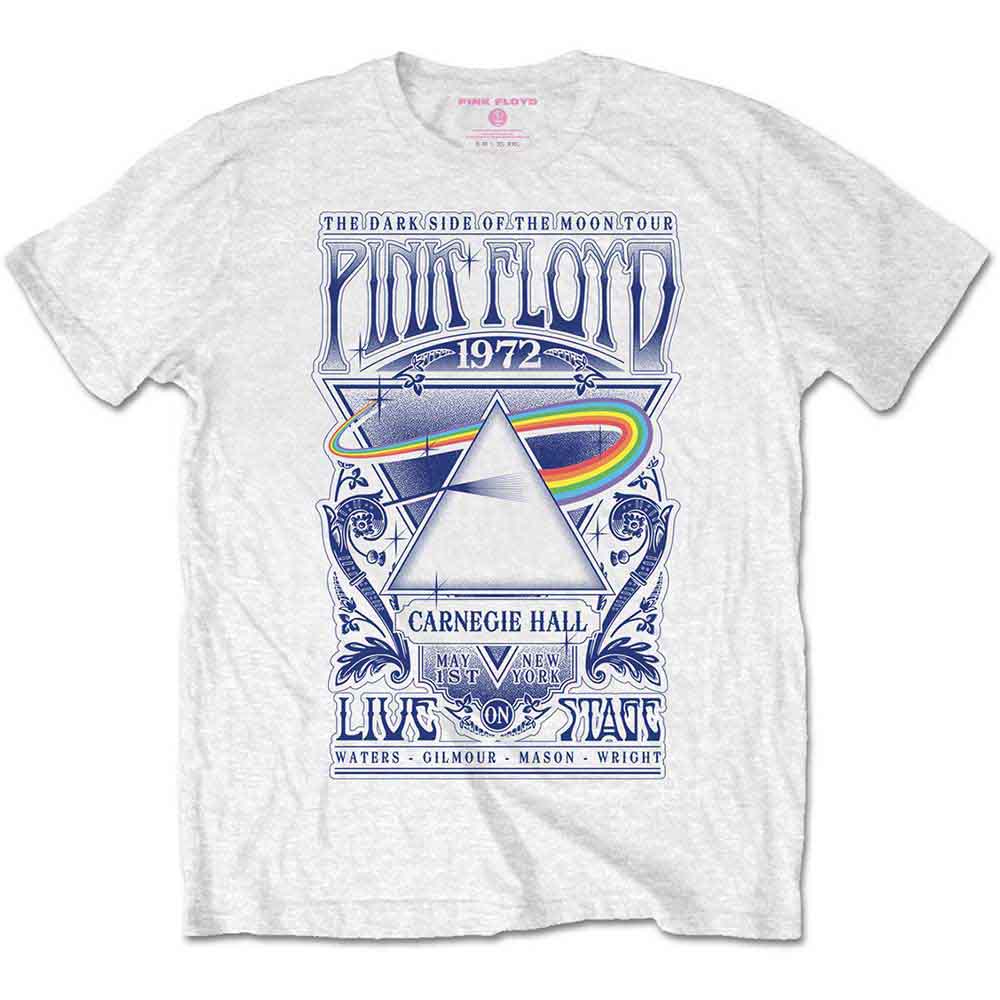 Pink Floyd Unisex T-Shirt Carnegie Hall Poster