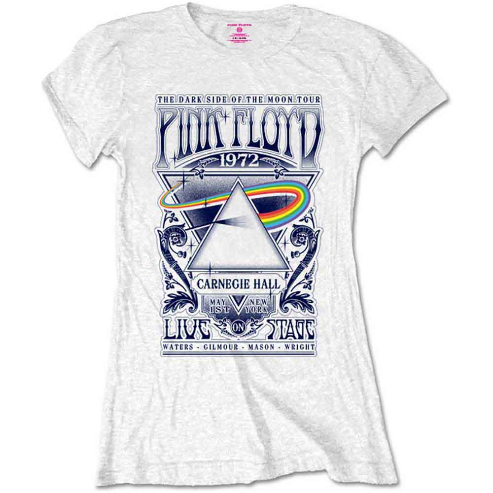 Pink Floyd Ladies Retail Pack T-Shirt Carnegie Hall Poster