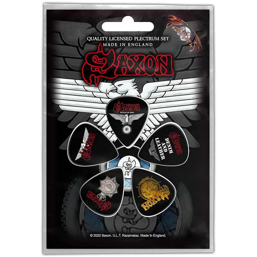 Saxon  Plectrum Pack Wheels Of Steel