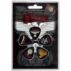 Collection of Saxon  Plectrum Pack Wheels Of Steel in a gallery layout