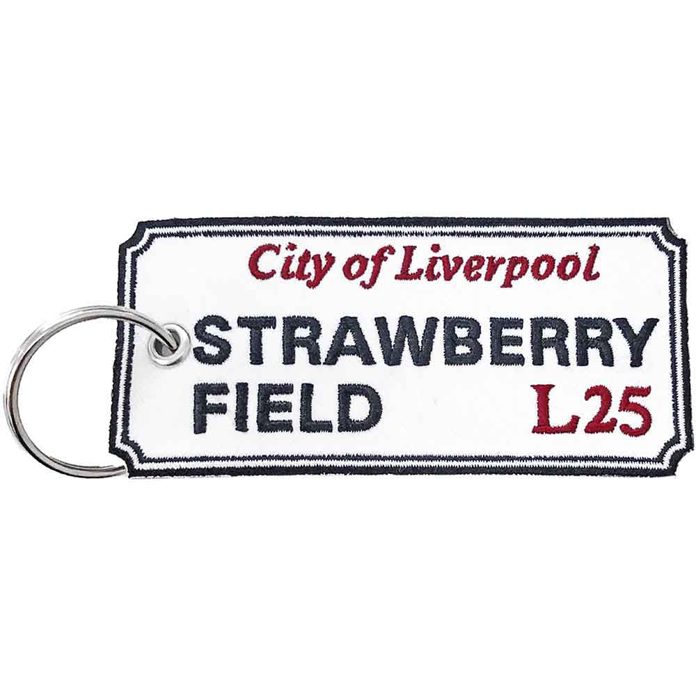 Rock Off  Patch Keychain Strawberry Field Liverpool Sign
