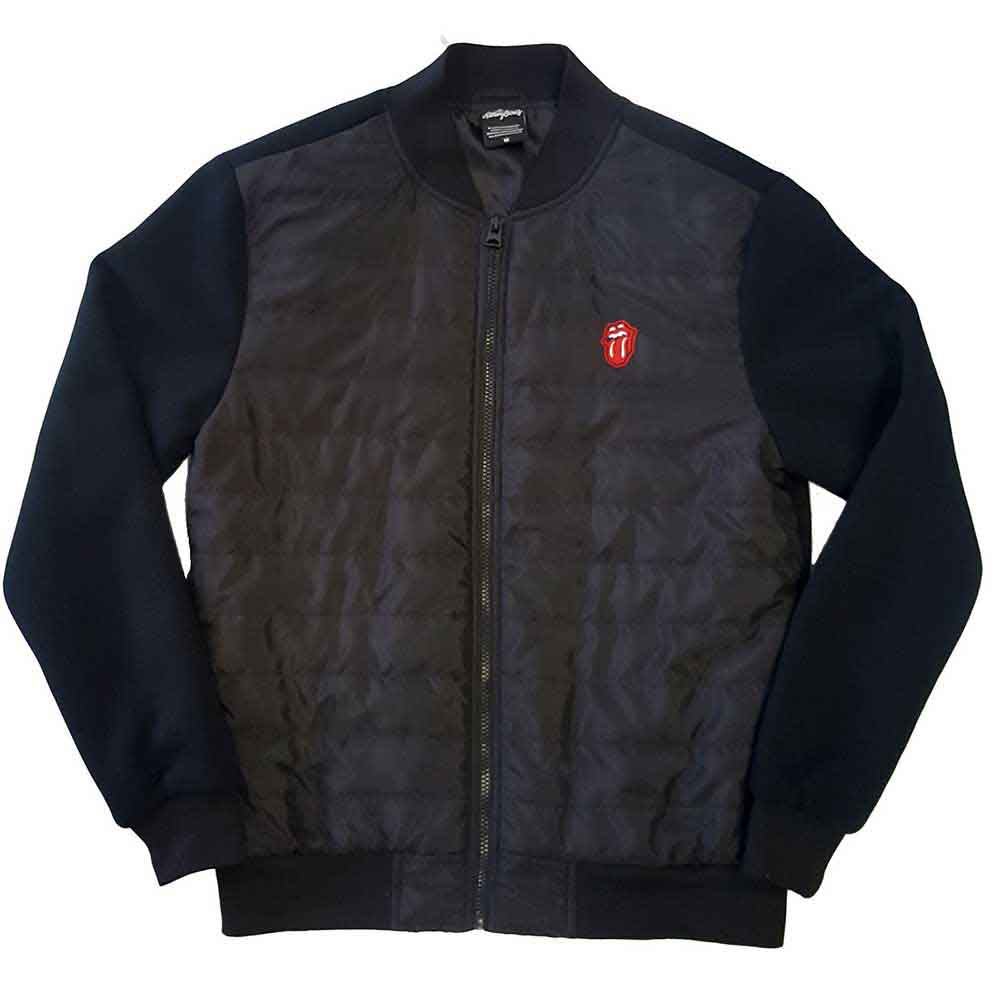 The Rolling Stones Unisex Quilted Jacket Classic Tongue