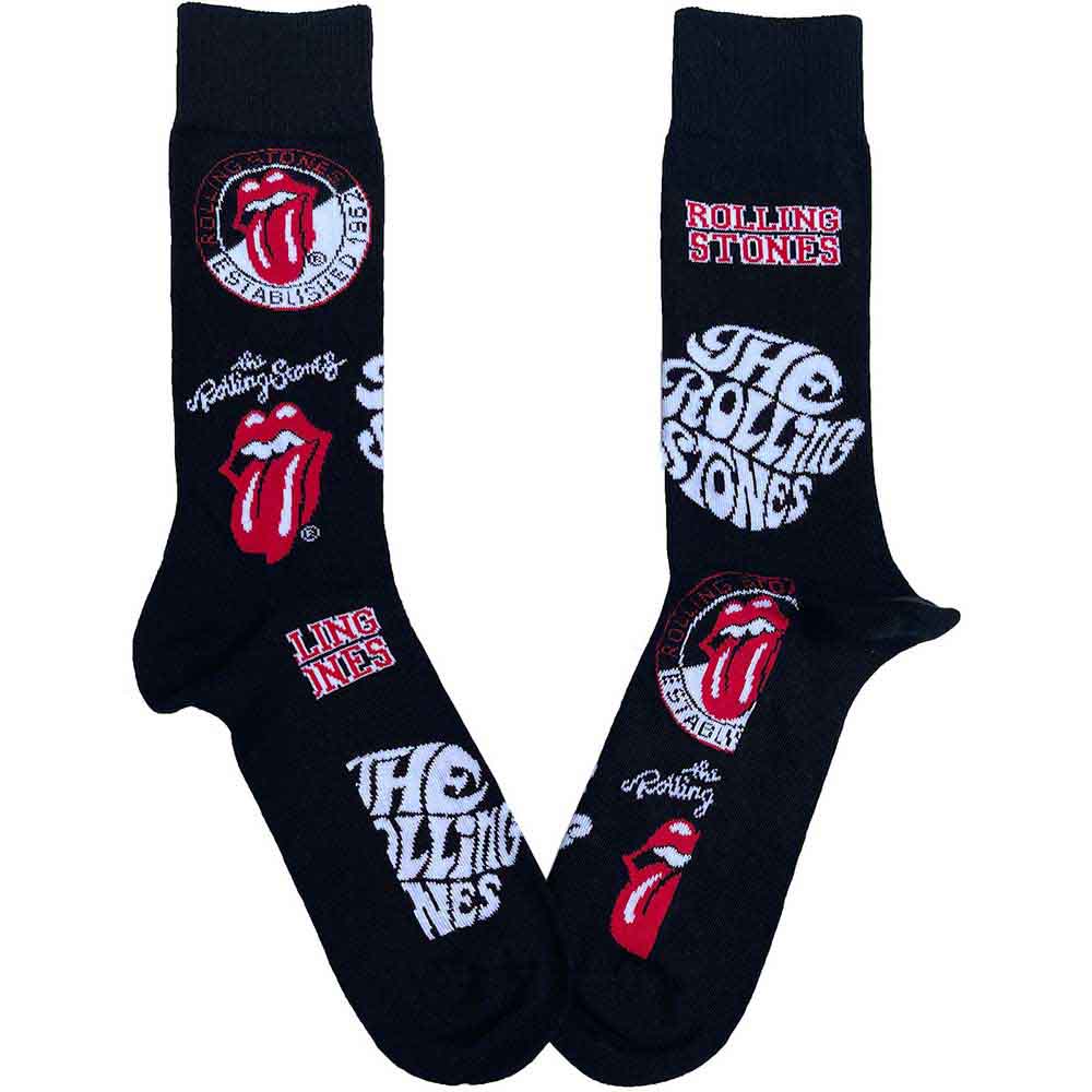 The Rolling Stones Unisex Ankle Socks Logos