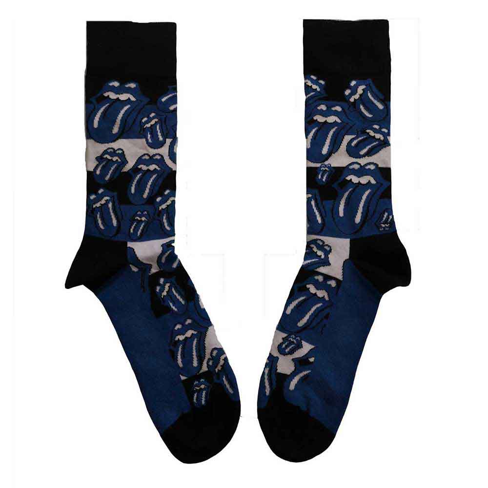 The Rolling Stones Unisex Ankle Socks Blue Tongues