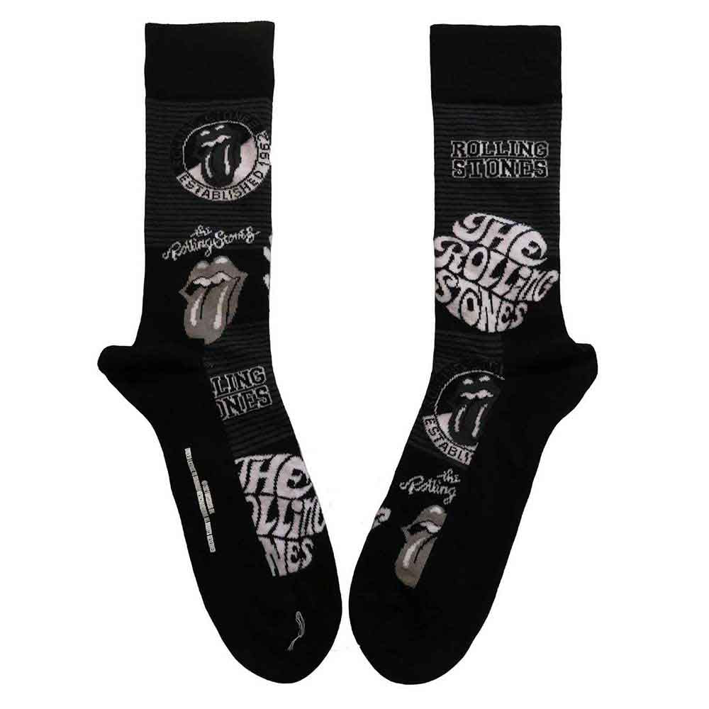 The Rolling Stones Unisex Ankle Socks Mono Logos