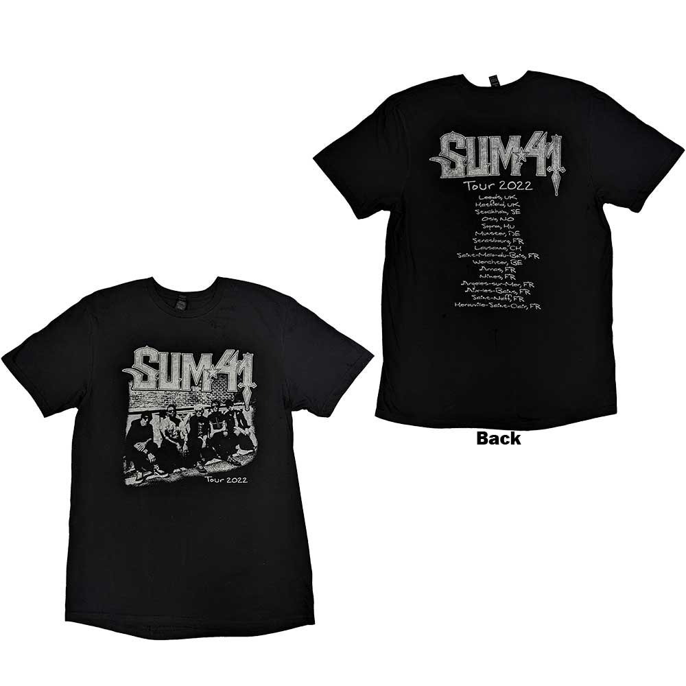 Sum 41 Unisex T-Shirt Band Photo European Tour 2022