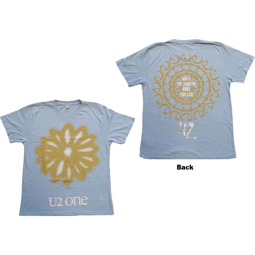 U2 Unisex T-Shirt Glastonbury 2011 Smell the Flowers