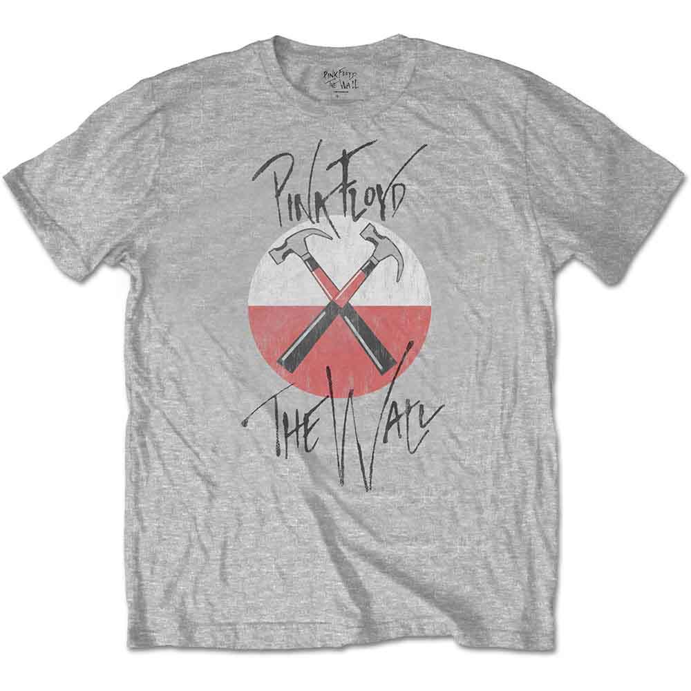 Pink Floyd Unisex T-Shirt The Wall Faded Hammers Logo