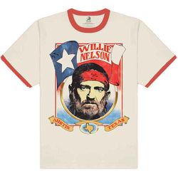 Collection of Willie Nelson Unisex Ringer T-Shirt Americana in a gallery layout