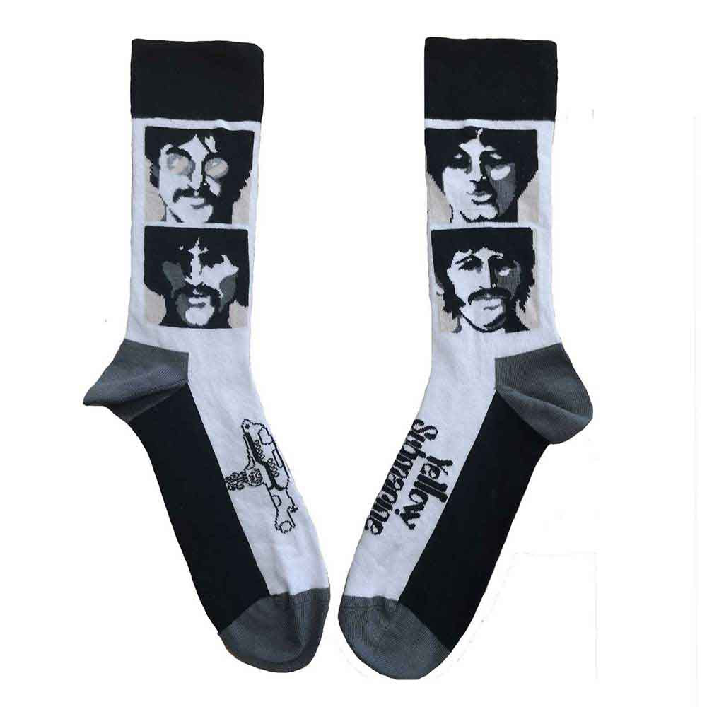 The Beatles Unisex Ankle Socks Yellow Submarine Sea of Science Faces Mono